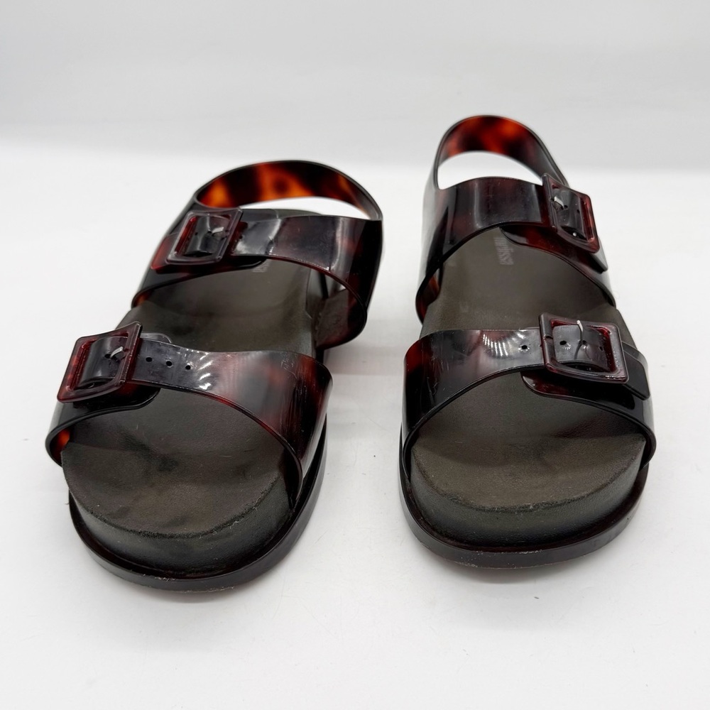 Melissa Wide Platform Tortoise Shell Strap Jelly … - image 7